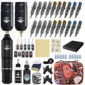 Rotary Tattoo Machine Kit 67pcs, Complete Wireless Tattoo Pen Set with Cartridge Needles, Power Supply