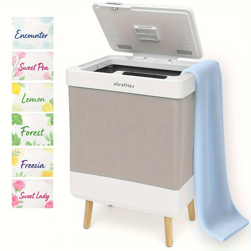 Electric Towel Warmer 35L Large Capacity Foldable Blanket Warmer with Timer & Drying Mode, Fast Heating