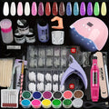 Complete Acrylic Nail Kit with Drill & UV Light for Beginners – Full Starter Set Everything Included for Nail Extensions Sculpting