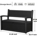 Outdoor Storage Bench 80 Gal, for Garden, Patio and Yard Use, with the Listed Configuration