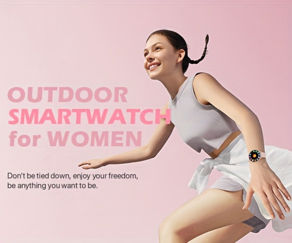 Smartwatch Voice Assistant for Women 1.39" Full Touch – Siri & Google, Wireless Calling, 100+ Sport Modes, Fitness Tracker, Weather
