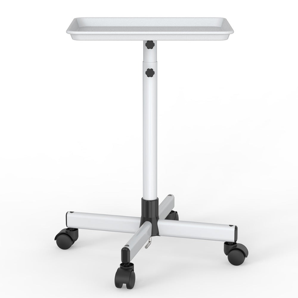 Salon Trolley Cart Height Adjustable 30 to 42 Inch Rolling Tray Table on Wheels Lockable Casters for Hair Stylist Barber Esthetician Nail