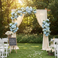 Artificial Hydrangea Flower Stems, 20-Piece 16-Inch Silk-Labeled Set in Blue or White with Green Stems