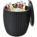 Insulated Ice Bucket with Drain Plug – Large Food-Grade Plastic Cooler for Parties, Camping, BBQ & Outdoor Events