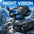 Black 1080P Night Vision Binoculars with 3-Inch IPS Screen, 10X Digital Zoom, Seven IR Levels and 3000mAh Battery