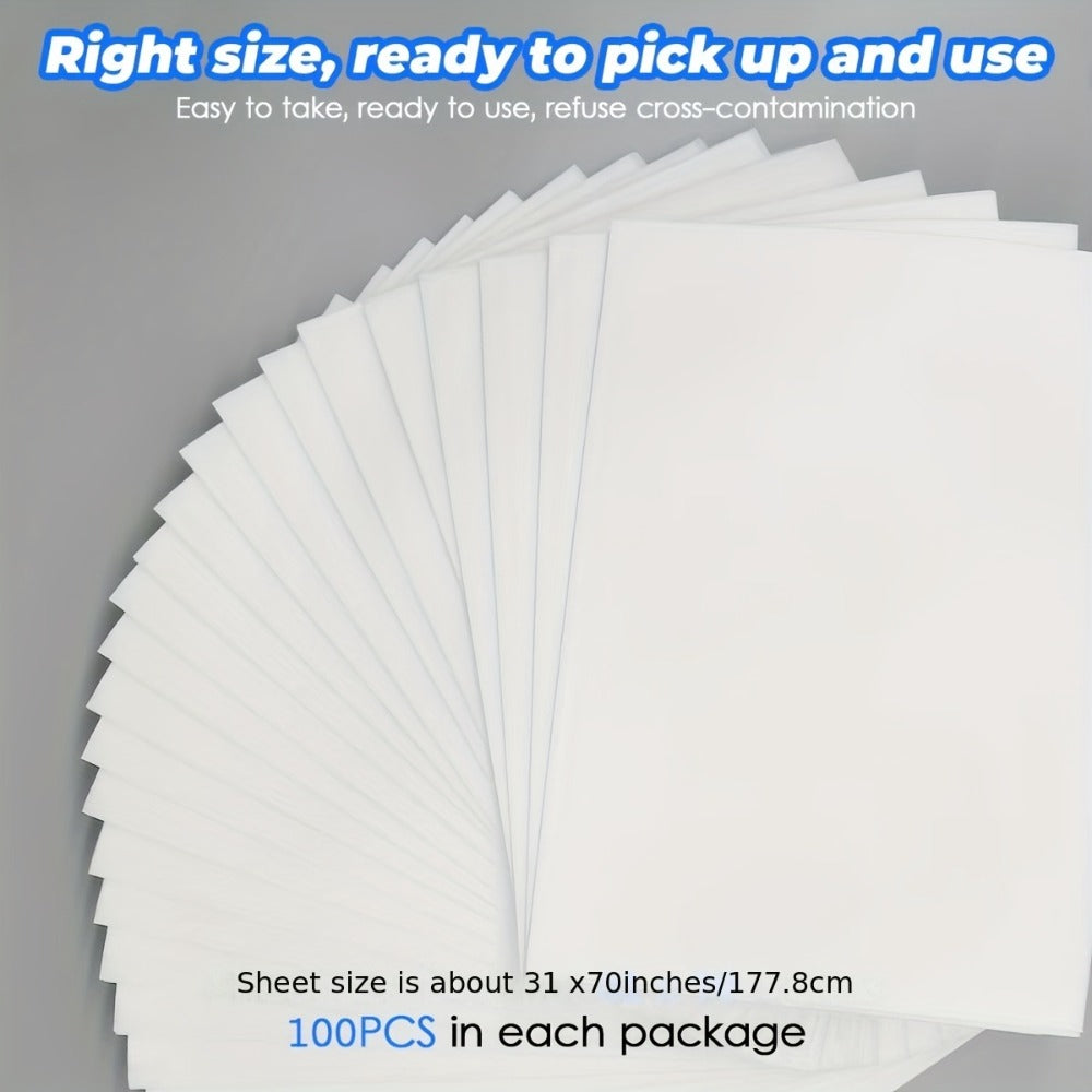Disposable Bed Sheets 100 Pack Non-Woven Massage Table Cover Single Use Stain Resistant Spa Sheets for Massage Therapists Estheticians