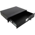 2U Rack Mount Drawer, Locking Storage for 19-Inch AV, Network and DJ Racks
