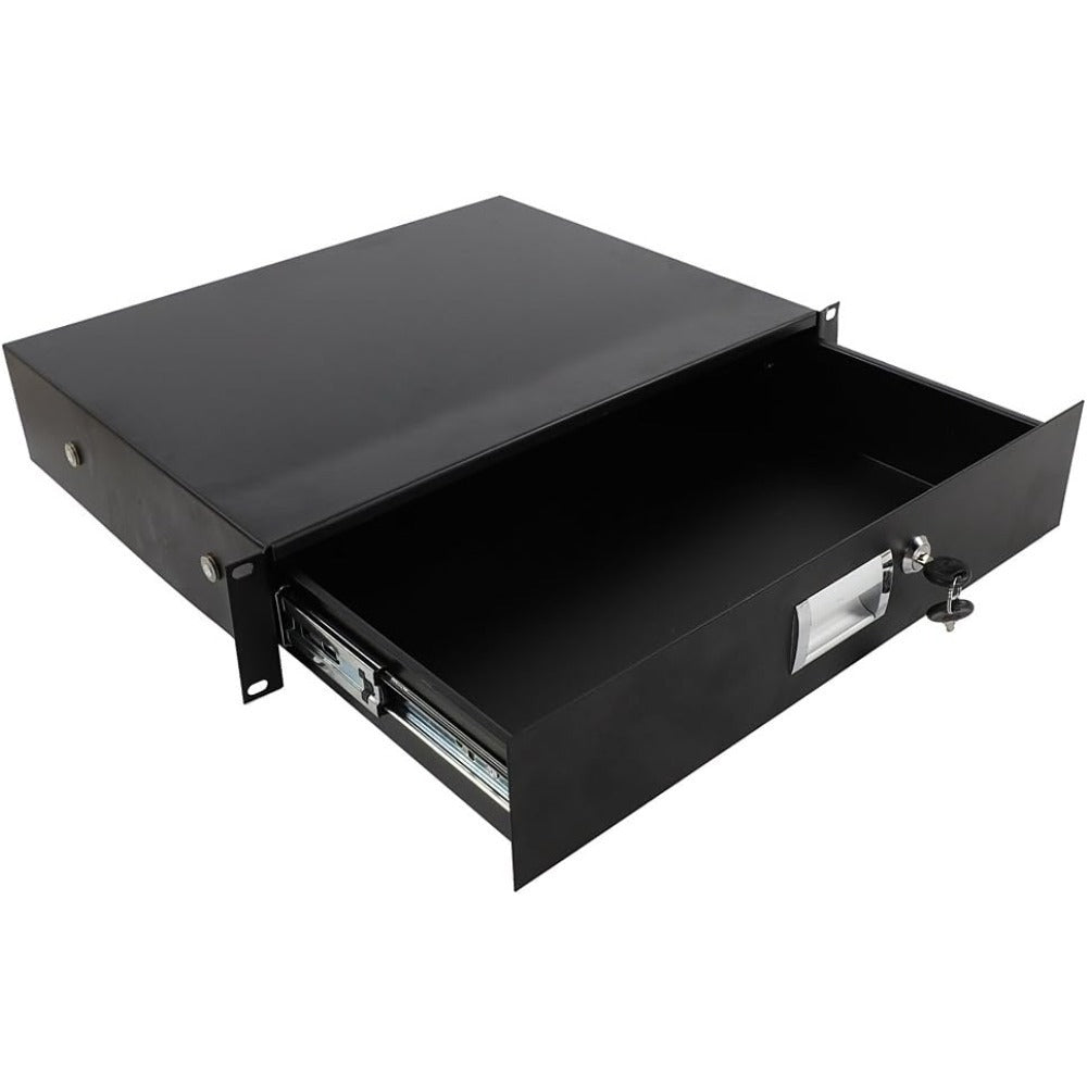 2U Rack Mount Drawer, Locking Storage for 19-Inch AV, Network and DJ Racks detail image - detail view 3
