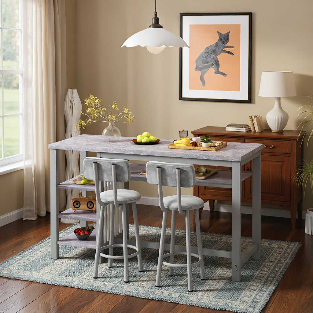 3-Piece Dining Table Sets And Breakfast Nook Sets for Kitchen and Home Office