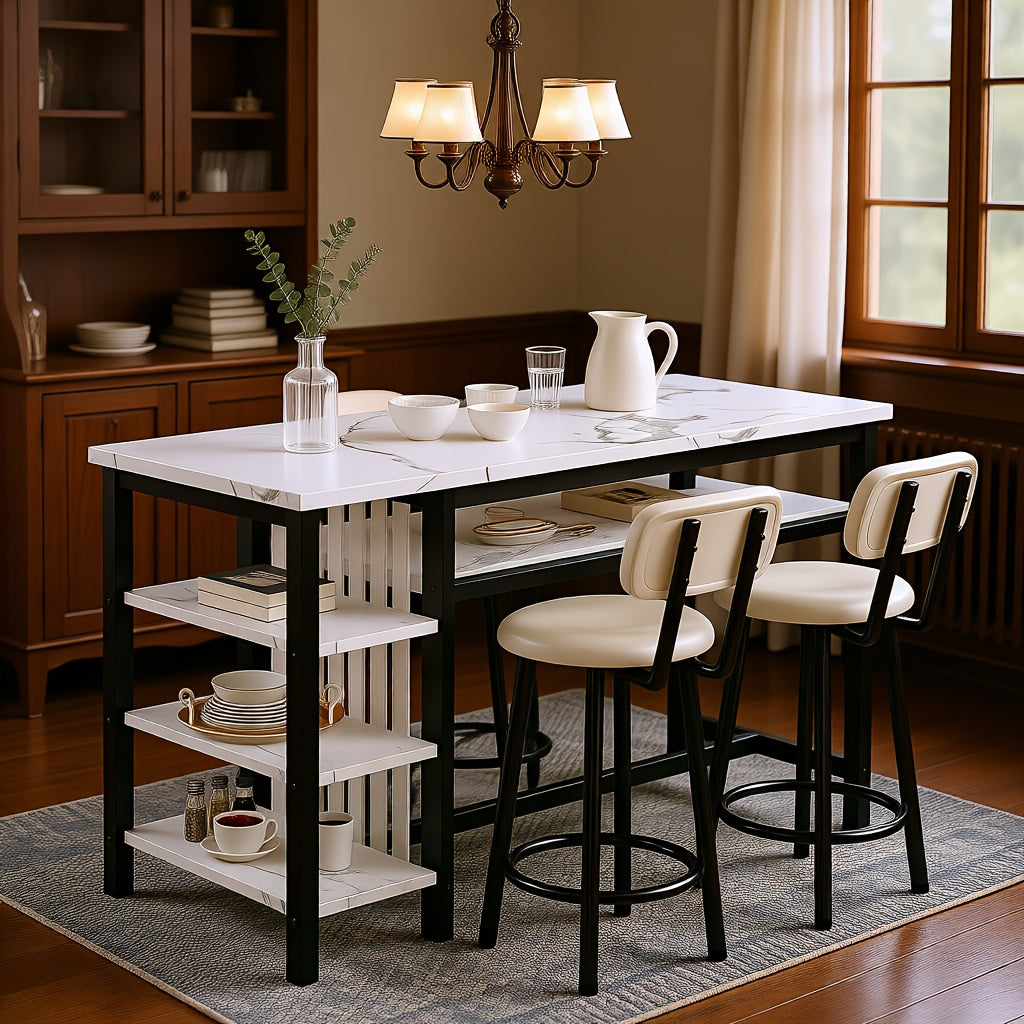 3-Piece Dining Table Sets And Breakfast Nook Sets for Kitchen and Home Office
