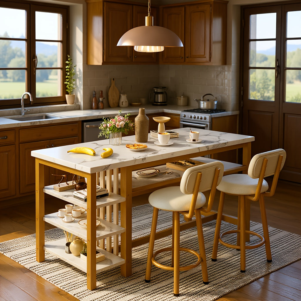 3-Piece Dining Table Sets And Breakfast Nook Sets for Kitchen and Home Office