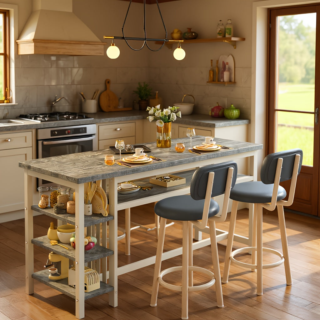 3-Piece Dining Table Sets And Breakfast Nook Sets for Kitchen and Home Office