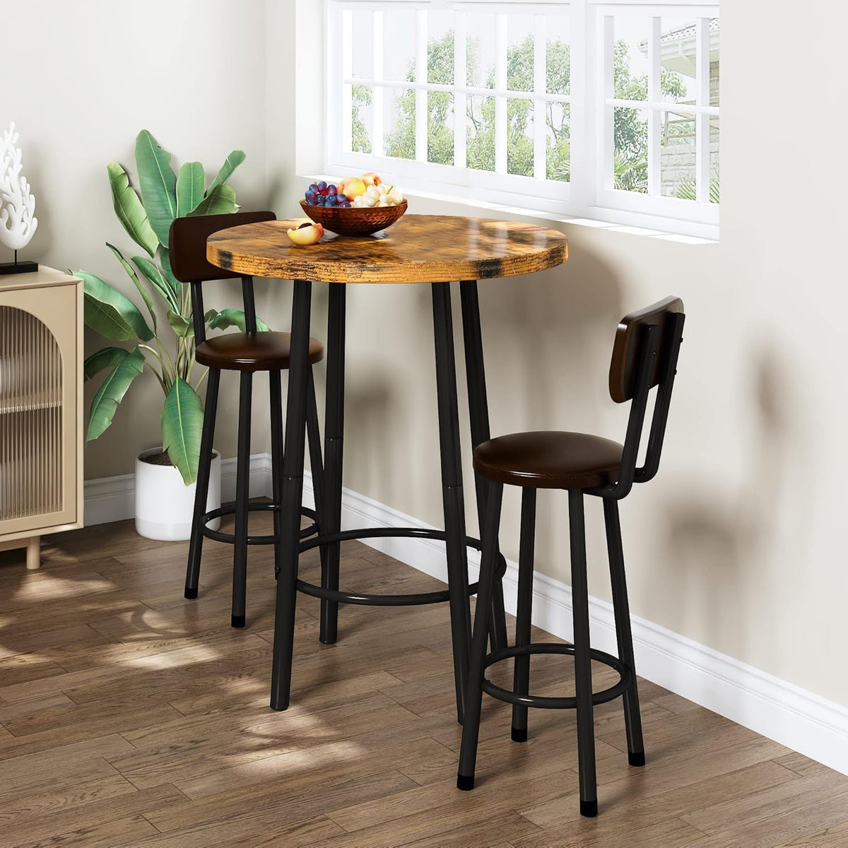 3-Piece Pub Dining Sets And Bar Table Sets for Kitchen and Living Room