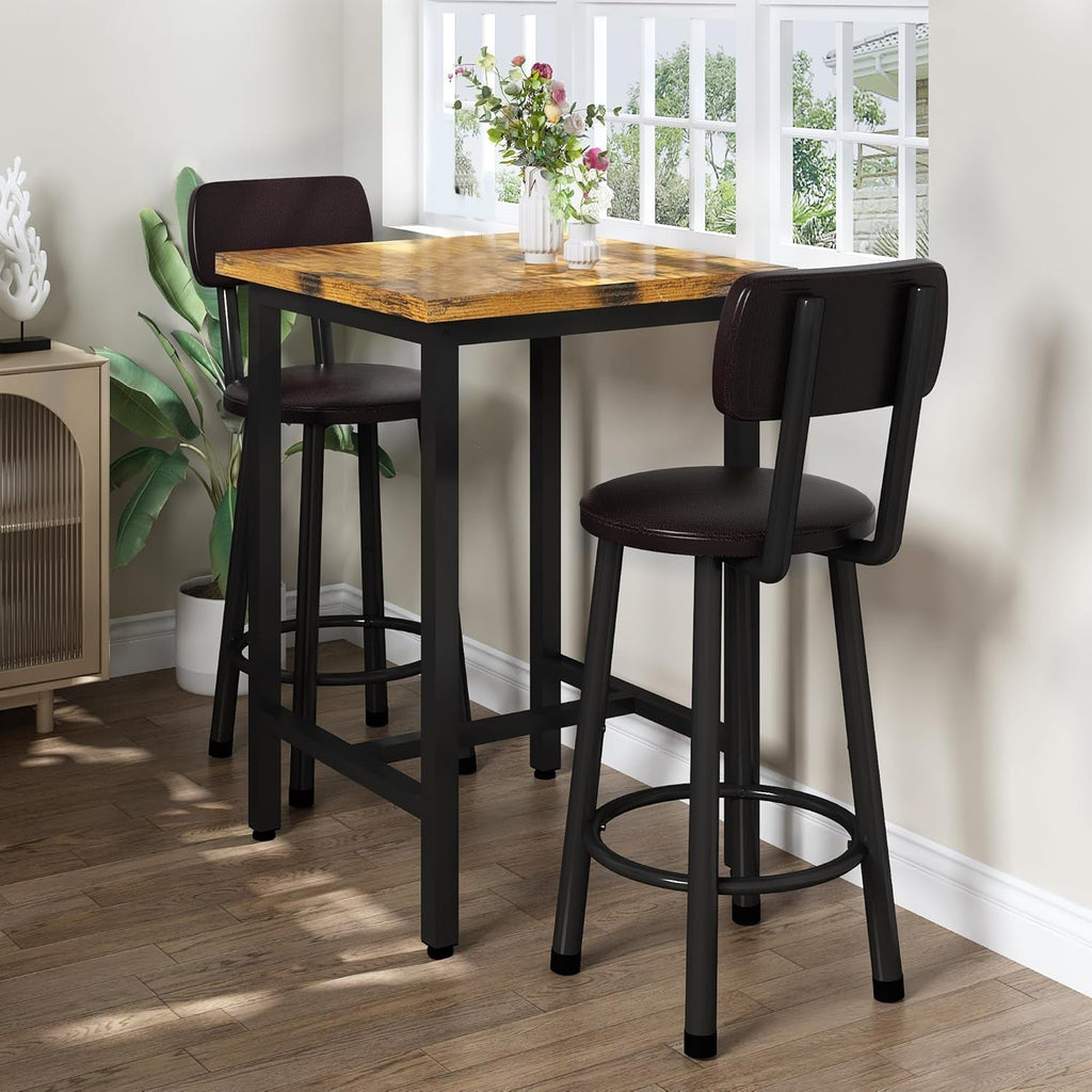 3-Piece Pub Dining Sets And Bar Table Sets for Kitchen and Living Room