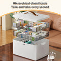 3-Tier Plastic Medicine Cabinet with Carry Handle for Organized Everyday Storage