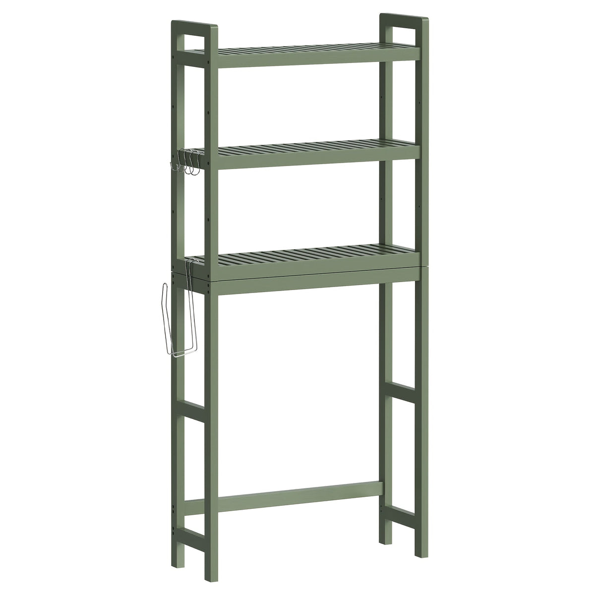 3-Tier Space-Saving Over-the-Toilet Storage Organizer with Adjustable Height for Entryway