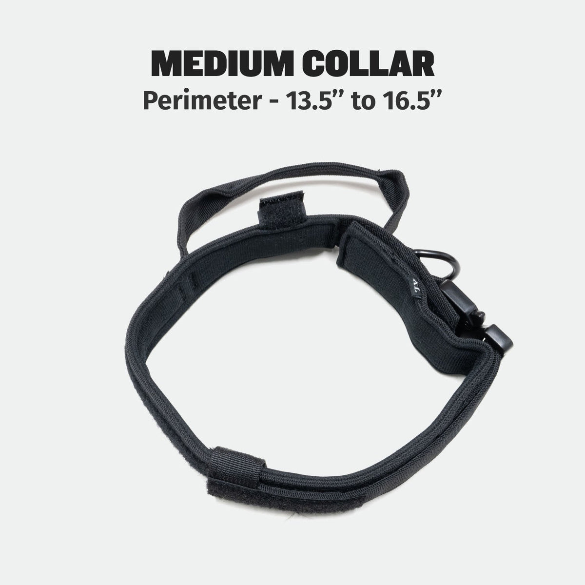 Padded Tactical Dog Collar Black - Medium (13.5" - 16.5")