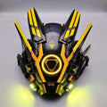 LED Mechanical Costume Mask with 10.23-Inch Height and Yellow, Green, White, Red or Blue Light Options