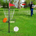 Portable Disc Golf Basket 12 Chain – Heavy Duty Metal Frame, Galvanized Chains, Easy Assembly, Indoor & Outdoor Practice Target
