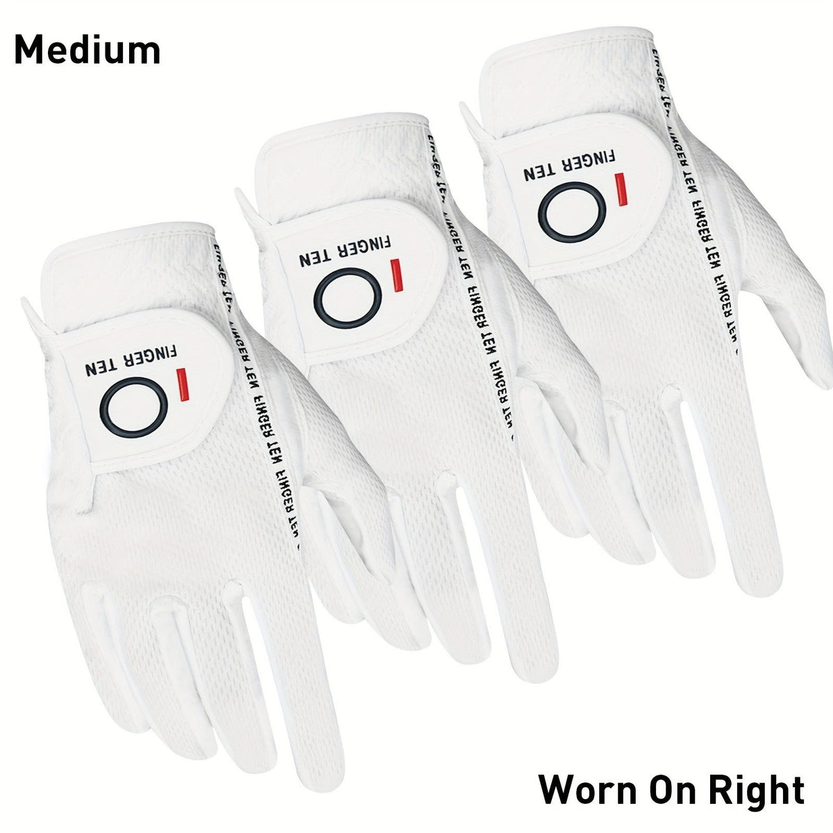Wet Weather Golf Gloves Rain Grip 3-Pack for Men | Breathable Water-Resistant Golf Gloves for Left & Right Hand