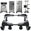 Appliance Mobile Base Stand Adjustable Double Pipe 4 Locking Wheels 4 Strong Feet Furniture Dolly for Washer Dryer Washing Machine