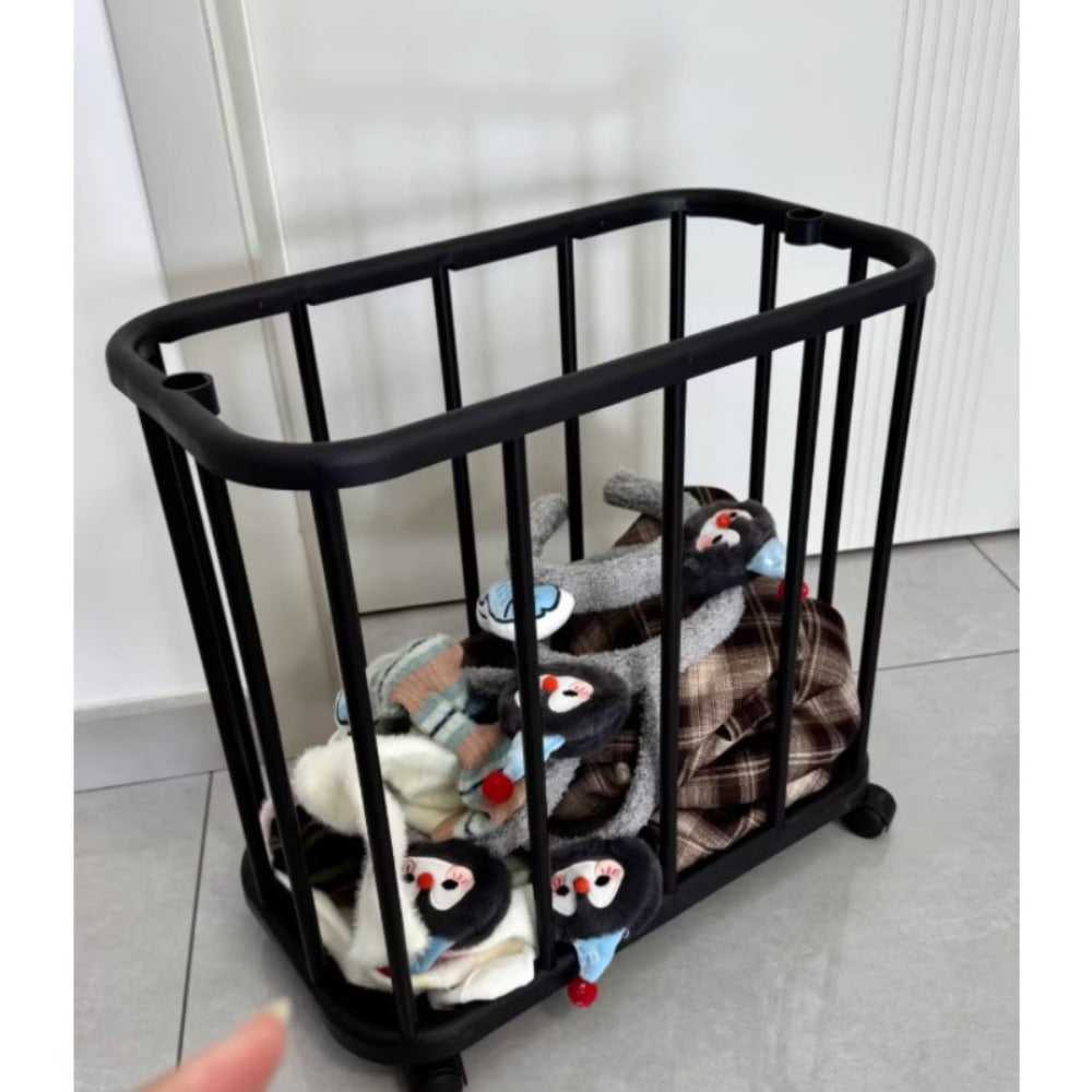 Laundry Hamper with Wheels Large Capacity Slim – Rolling Laundry Basket for Bathroom, Bedroom & Closet, Tall Narrow Clothes Hamper for Yoga