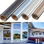 One Way Window Film Static Cling No Glue UV Blocking Heat Control Reflective Mirror Film for Home Office Bathroom