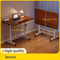 32-Inch Foldable Standing Desk with Adjustable Height and Rolling Wheels for Home Office