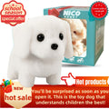 Interactive Robotic White Labrador Puppy Plush Toy, Walks Barks Wags Tail, Realistic Electronic Pet Dog