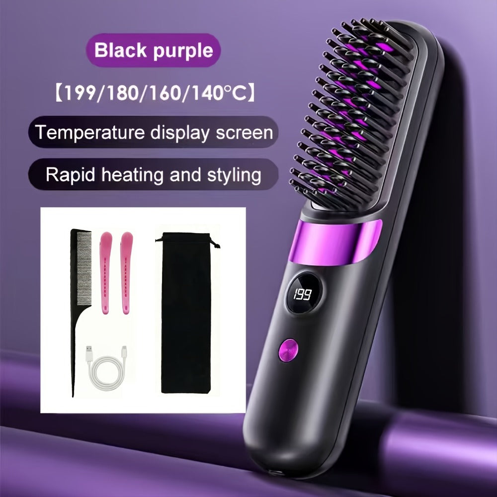 Cordless Hair Straightening Brush Family with 2000mAh or 3600mAh Labels and Four Accessory Set Options
