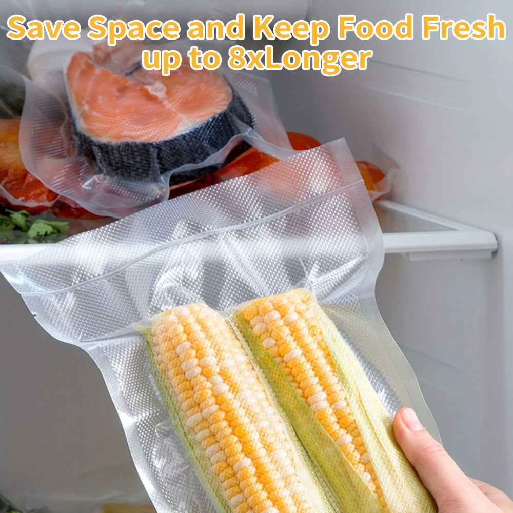 Vacuum Sealer Bags Reusable Airtight Food Storage Bags Multiple Sizes, No Power Needed, Keep Meat