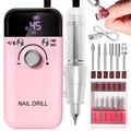 Electric Nail Drill 45000 RPM Rechargeable Kit with Bits, Sanding Bands and Three Model Color Options