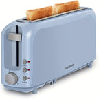 2-Slice Toaster Slim Ultra-Thin Design, 6 Browning Settings, 10" Long Slot, Reheat & Defrost Functions