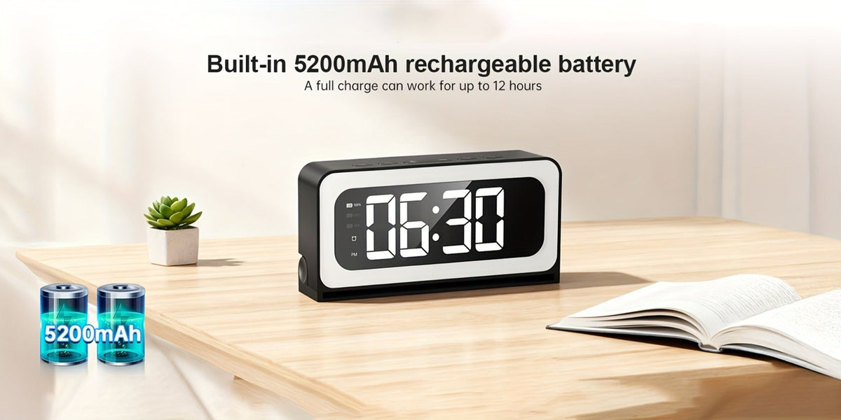 Security Camera 2K Clock-Format Model with Dual-Band WiFi, Color Night Vision, Motion Detection and Two-Way Talk