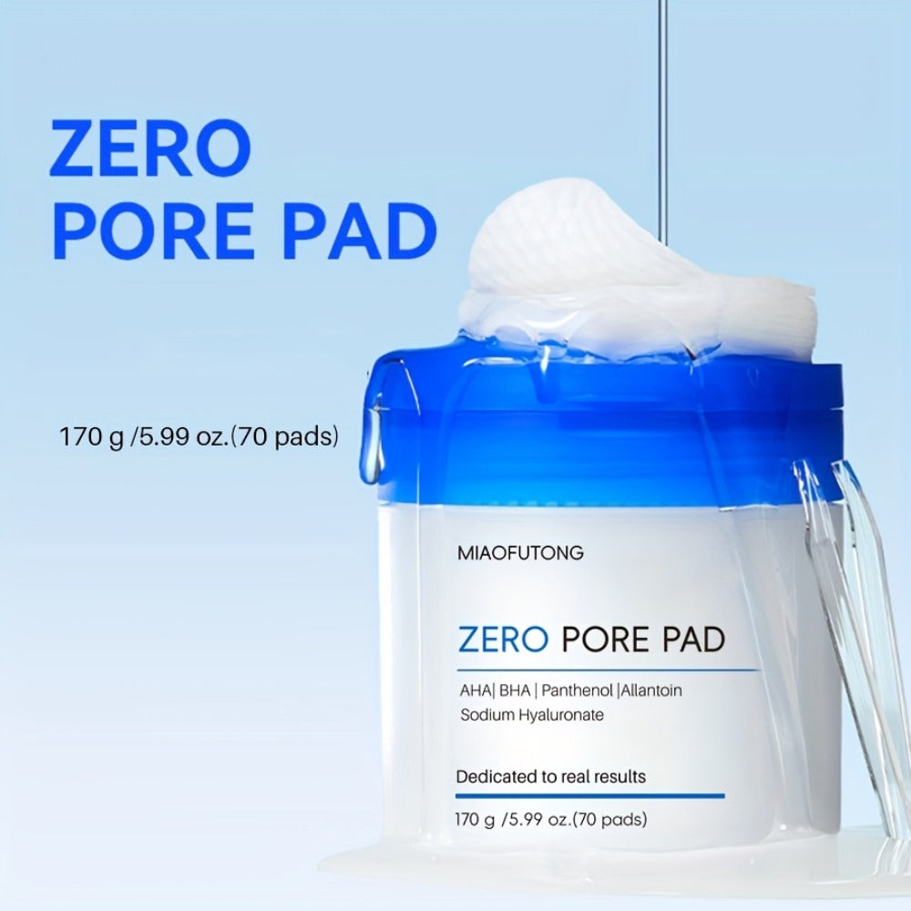 Exfoliating Cleansing Pads with Hyaluronic Acid & Rose Water 70 Count - Dual-Texture Deep for Bath Time, Home Spa and Personal Care