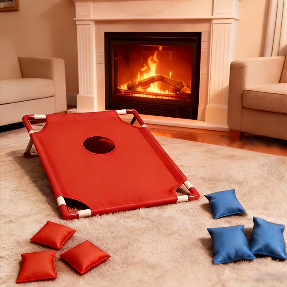 Portable Cornhole Bean Bag Toss Game Foldable Board 12 Bean Bags Storage Bag with the Listed Color, Size or Set Options for Everyday Use
