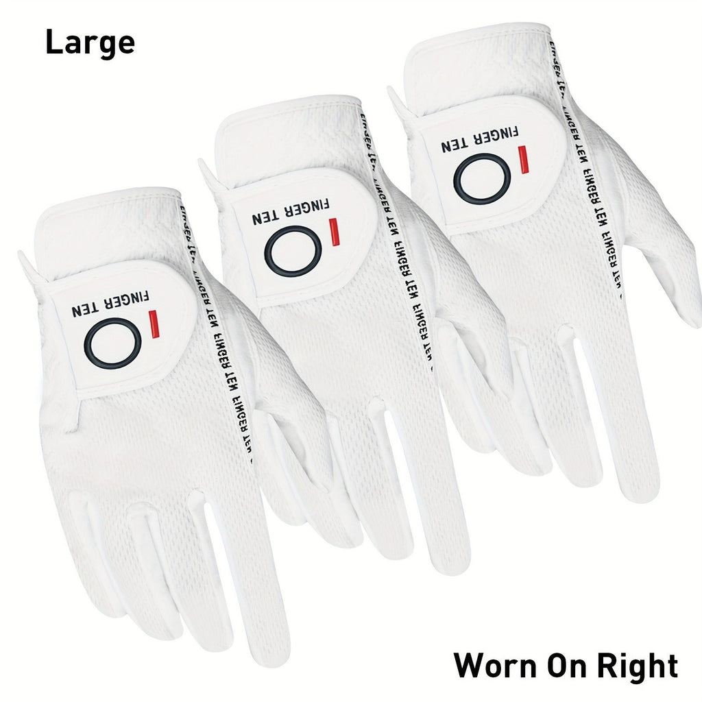 Wet Weather Golf Gloves Rain Grip 3-Pack for Men | Breathable Water-Resistant Golf Gloves for Left & Right Hand