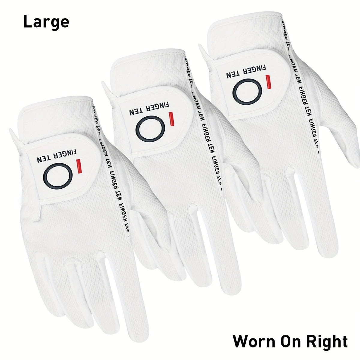 Wet Weather Golf Gloves Rain Grip 3-Pack for Men | Breathable Water-Resistant Golf Gloves for Left & Right Hand