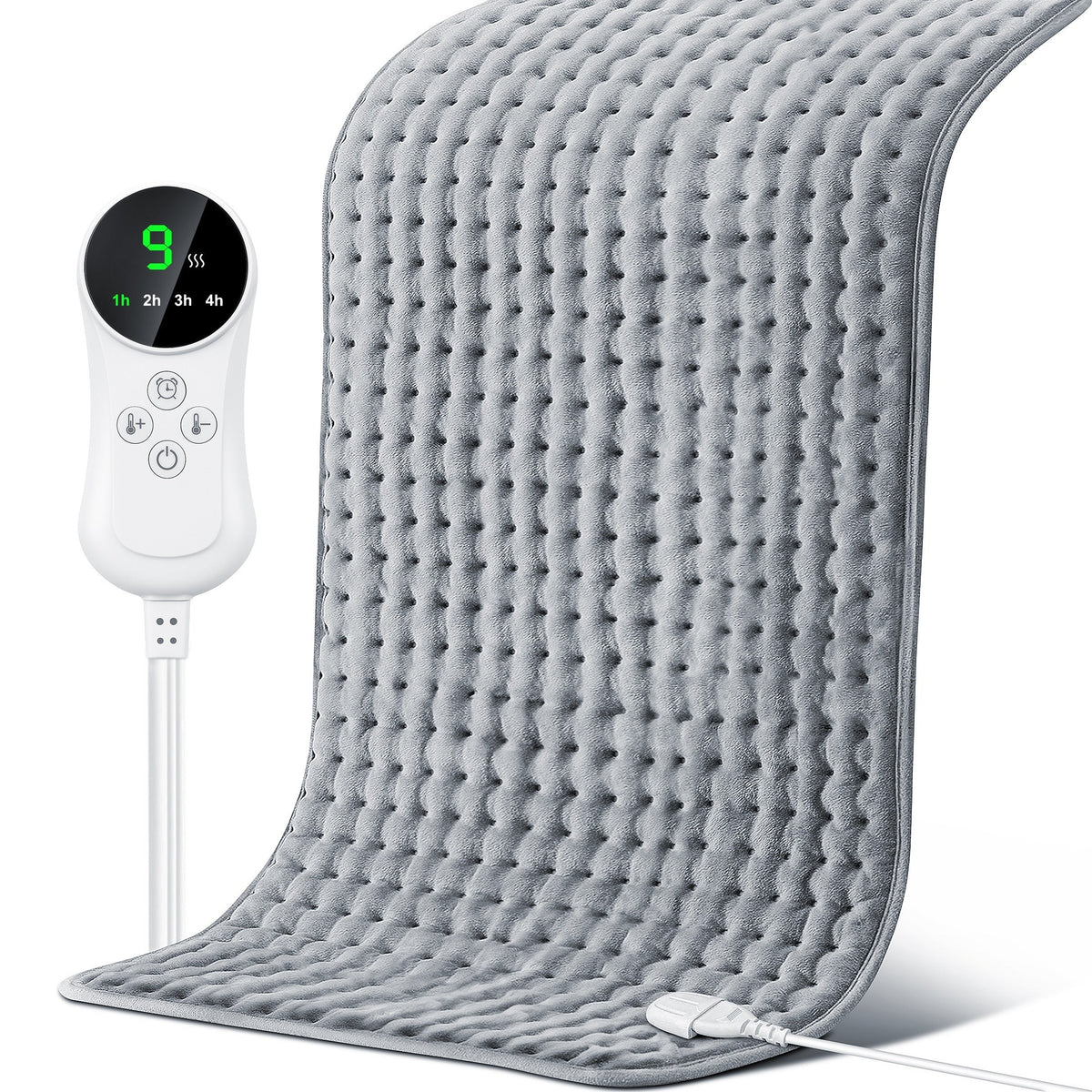 Electric Heating Pad 17"x33" Fast Heating Lap Blanket - 9 Adjustable Heat Settings, Shutoff Timer