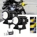 Dual-Color LED Vehicle Work Light Set, Two-Piece 8–80 V Pair with 6000 K White and 3000 K Yellow Output