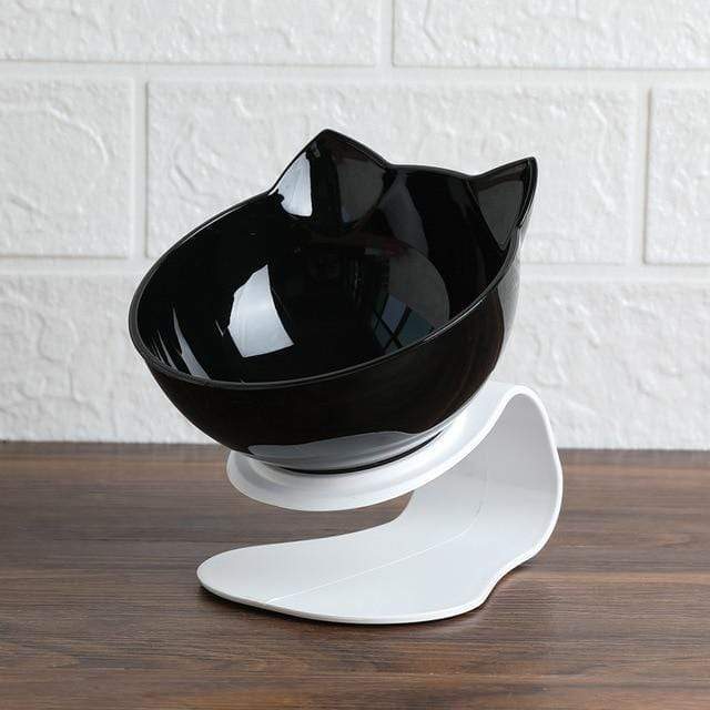 15-Degree Elevated Cat Bowl Black / Single