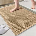 Tasseled Knit Bath Mat with Rectangular Profile, Fringed Edges and 18 x 30 or 24 x 36-Inch Size Options