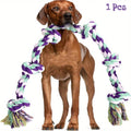 Rope Dog Toy 6-Knot Tug of War Chew Toy for Large Dogs – Heavy Duty Teeth Cleaning Rope Bone Toy for Aggressive Chewers