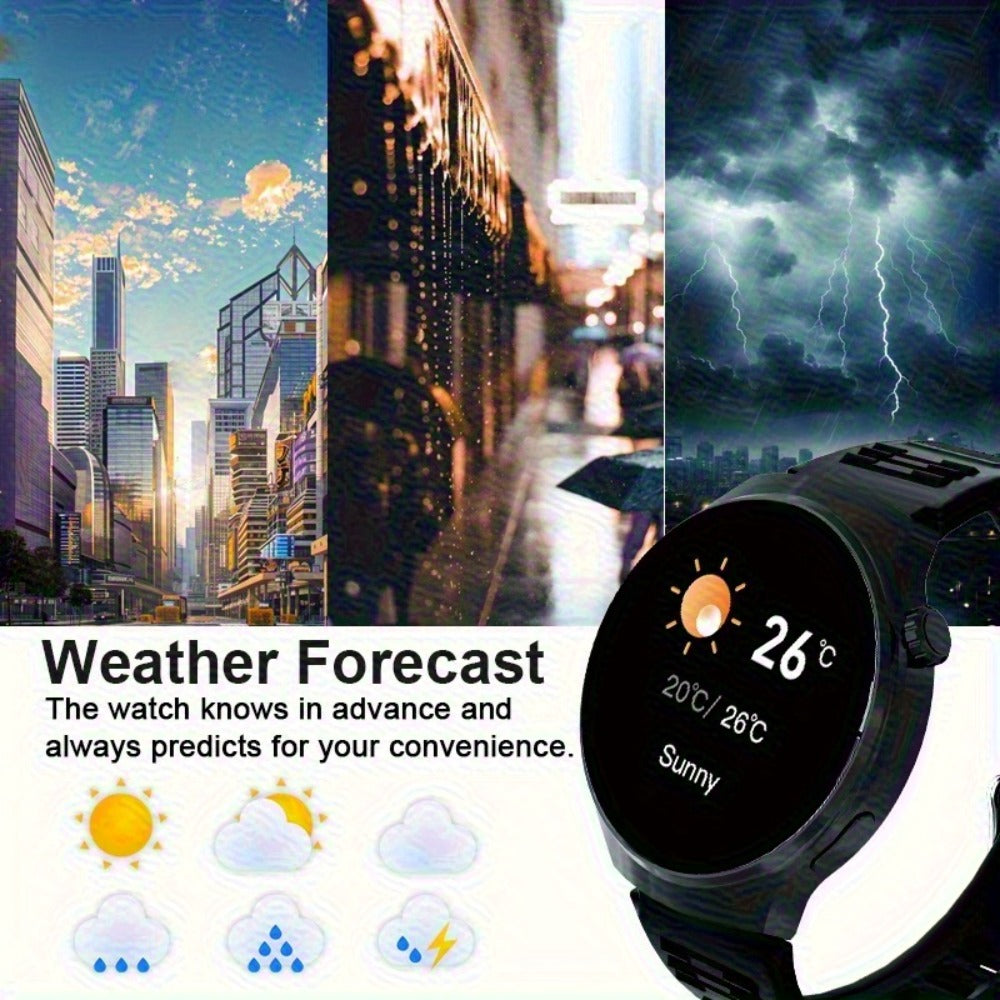 Smartwatch Round 2.01" Extra Large Screen with Wireless Calling, 100+ Sport Modes, Sleep and Heart Rate Readouts, Built-in Games Weather