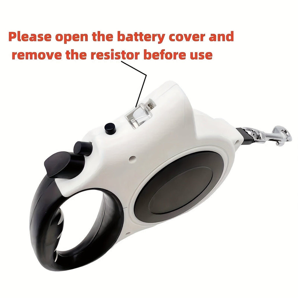 Retractable Dog Leash with 16-Foot Tape and Five Red, Black or Pink Light and No-Light Configurations