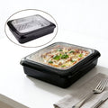 Aluminum Foil Tray with Lid - Insulated Stackable BBQ & Salad Serving Container for Outdoor Picnic