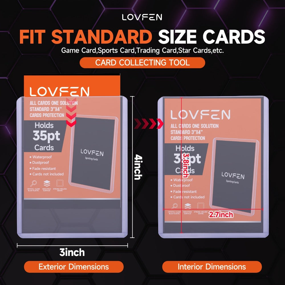Trading Card Top Loaders 2000ct + 2000 Soft Sleeves – 3"x4" Hard Plastic Baseball Card Protectors, Fits Baseball, Football