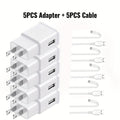 USB Wall Charger Compatible with Samsung Galaxy S25 S24 S23 S22 S21 S20 S10 S9 S8 S7 Note 10 - Adaptive 5V 2A Fast Charging
