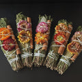 Rosemary Cinnamon Dried Flower Bundles 5pcs, Handmade Aromatic Home Decor Sticks with Bay Leaves & Daisies