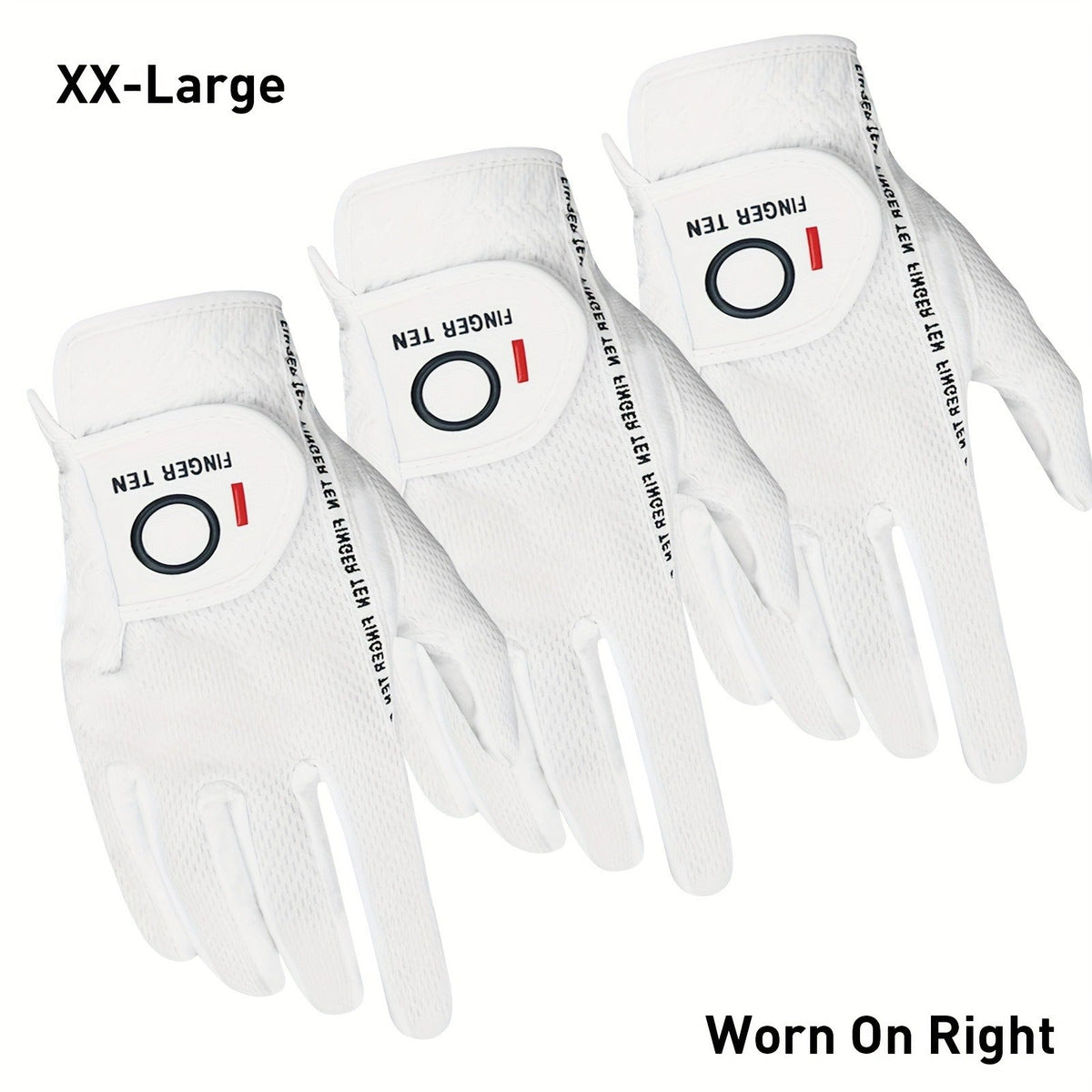 Wet Weather Golf Gloves Rain Grip 3-Pack for Men | Breathable Water-Resistant Golf Gloves for Left & Right Hand